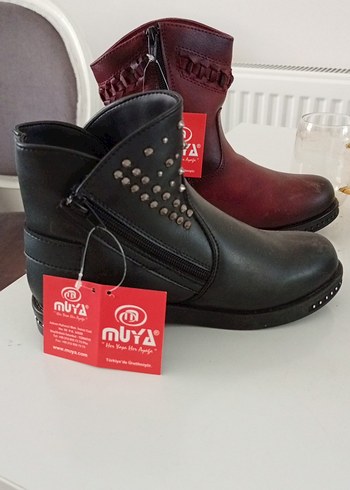 mu ya Siyah Deri Tokalı Biker çocuk Botu - Görsel 2