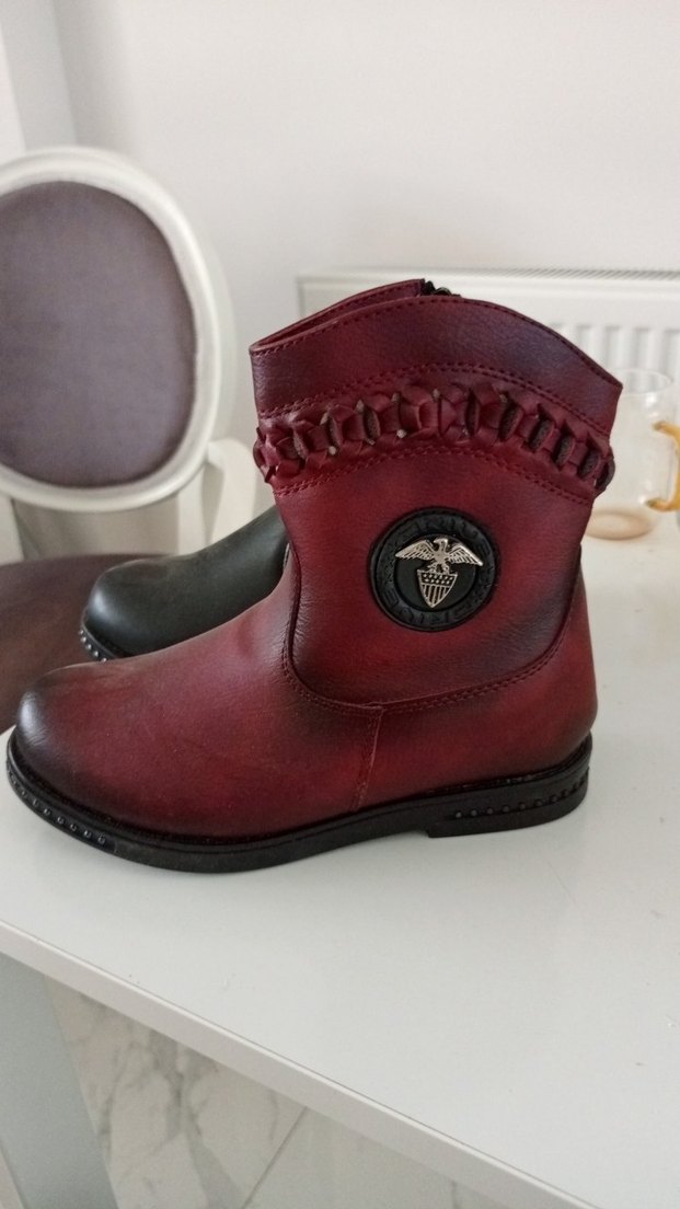 mu ya Siyah Deri Tokalı Biker çocuk Botu - Görsel 3