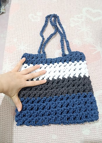 Bohem Örgü Kadın Çanta - Görsel 3