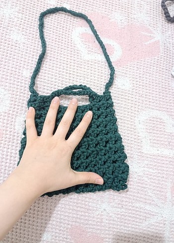 Yeşil Örgü Kadın Çanta - Görsel 3