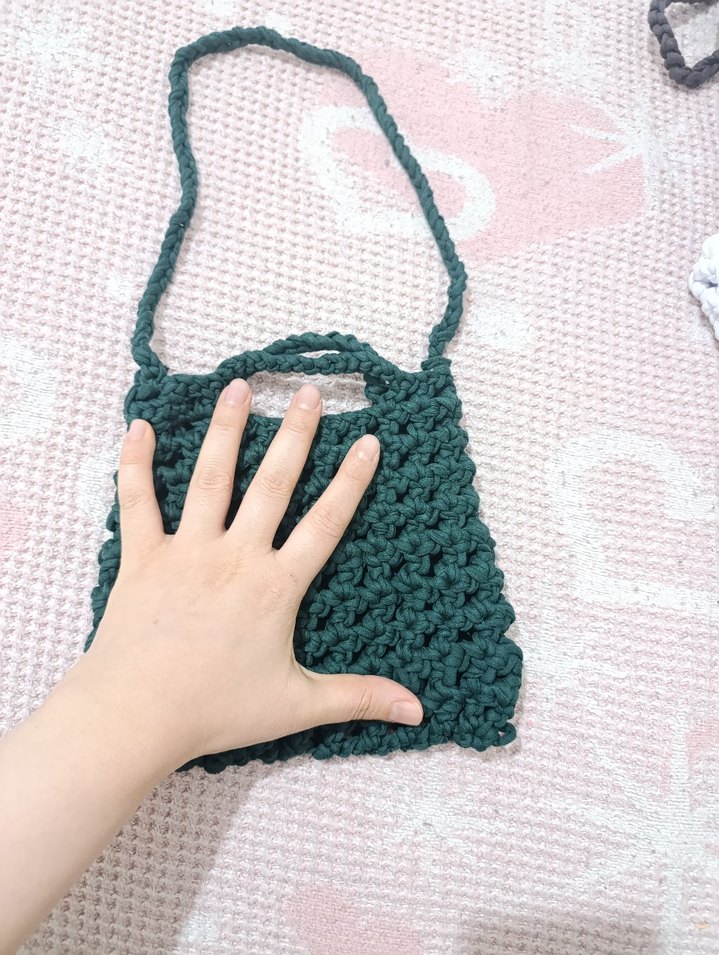 Yeşil Örgü Kadın Çanta - Görsel 3