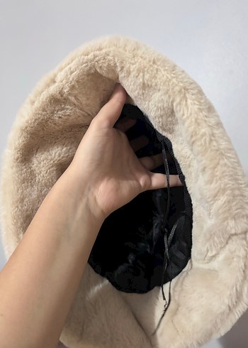 Beden camel Renk Bej Kürklü Kadın Şapka