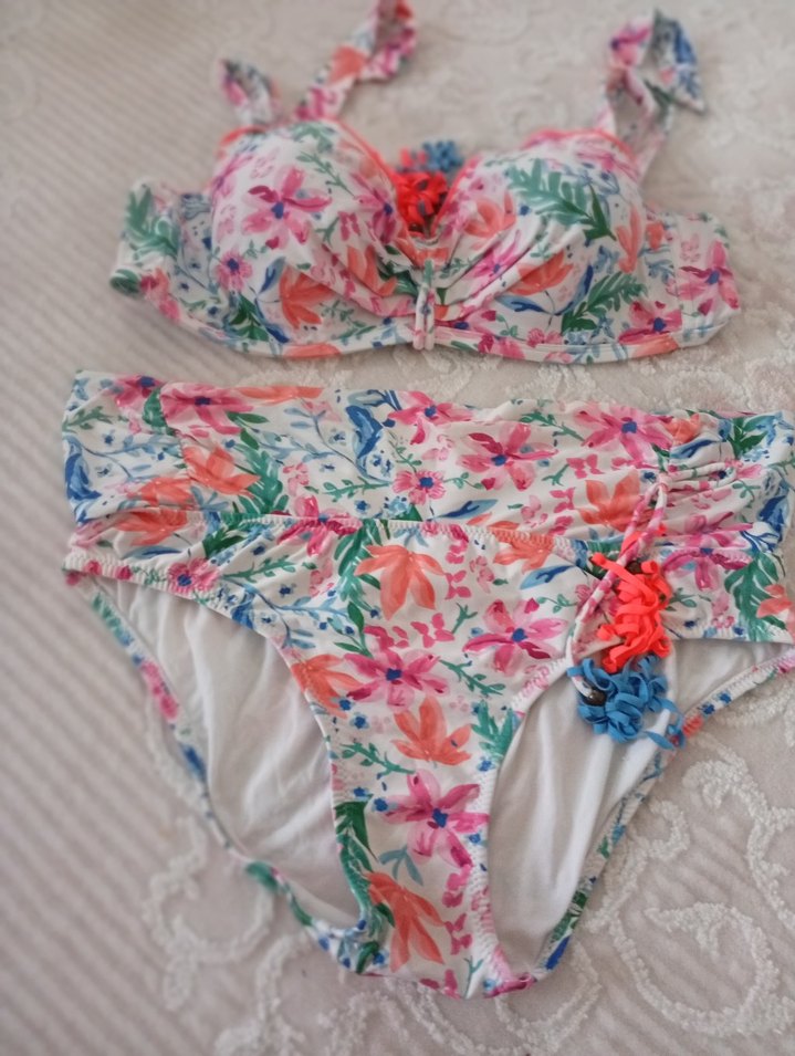 Çiçek Desenli Bohem Penti Bikini takımı - Görsel 5