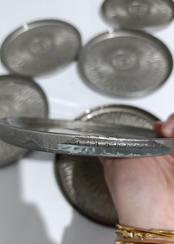 Gri tatlı pasta Tabak Seti - Görsel 3