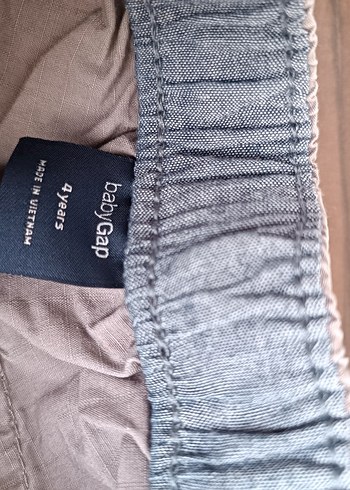 Bej Düğmeli Pamuk Erkek çocuk Şort - Görsel 6