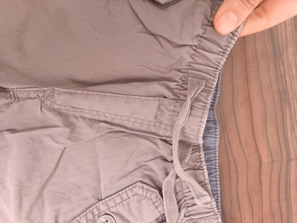 Bej Düğmeli Pamuk Erkek çocuk  Şort - Görsel 5