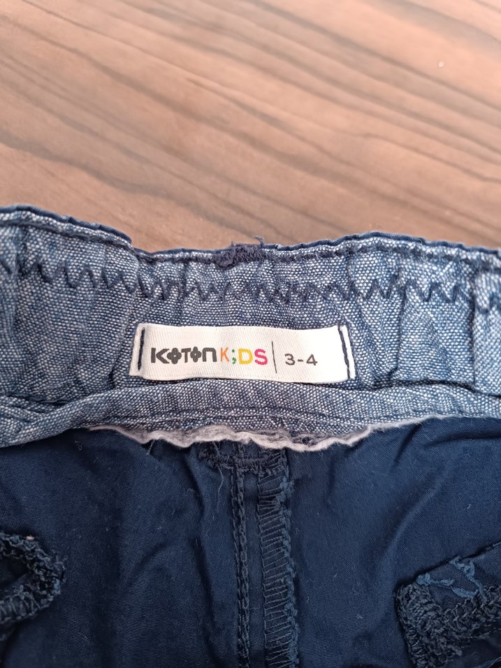 Erkek Çocuk Kot Şort, Kemerli, Rahat Kesim - Görsel 3