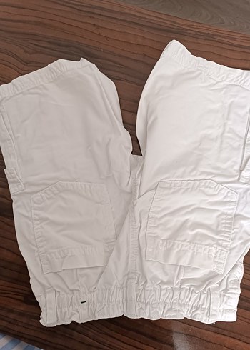 Beyaz Pamuklu Erkek Çocuk Kargo Şort - Görsel 2