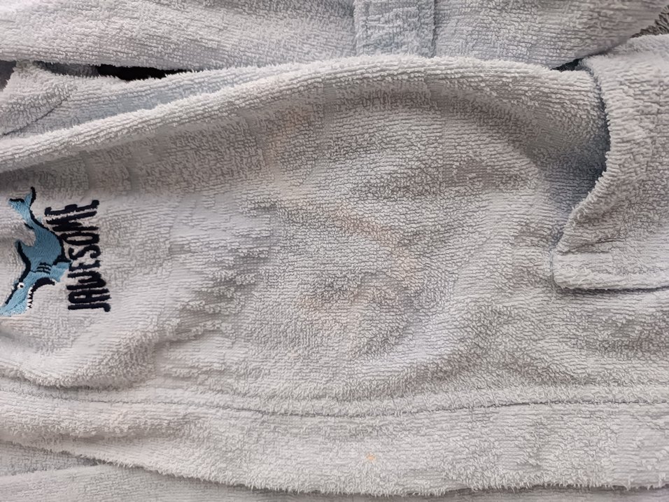 Kapüşonlu Erkek Çocuk Bornoz - Beyaz - Görsel 4