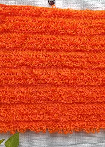 Mor Renkli Örgü Banyo lifi - Görsel 6