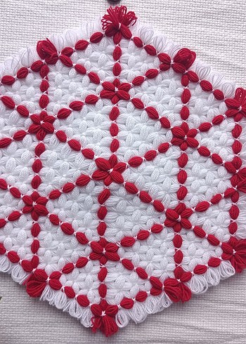 beyaz kırmızı kasnak lif - Görsel 15