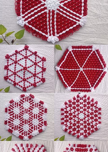 Kırmızı-Beyaz Kasnak Lif - Görsel 6