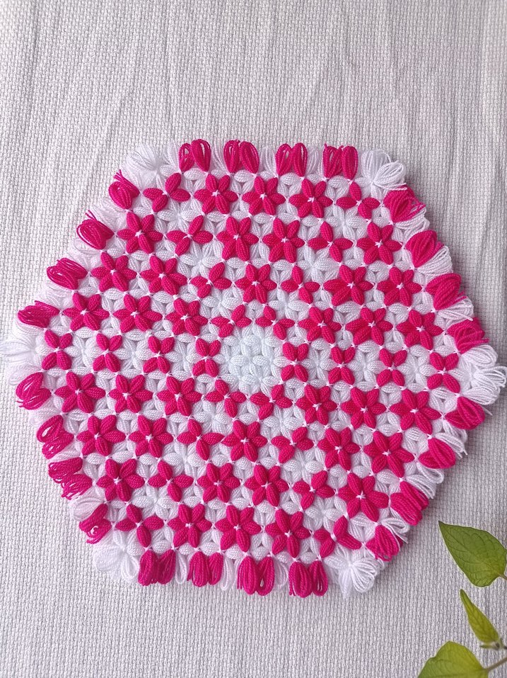 Kırmızı-Beyaz Kasnak Lif - Görsel 2