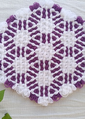 Pembe ve Beyaz kasnak lif - Görsel 3