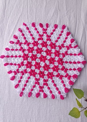 Pembe ve Beyaz kasnak lif - Görsel 14