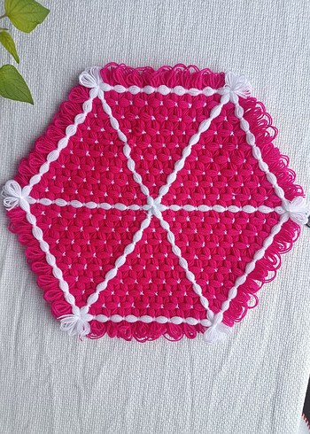 Pembe ve Beyaz kasnak lif - Görsel 13