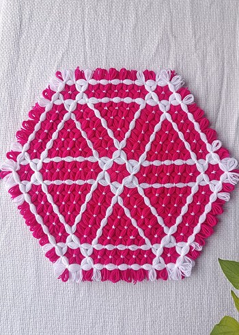 Pembe ve Beyaz kasnak lif - Görsel 12