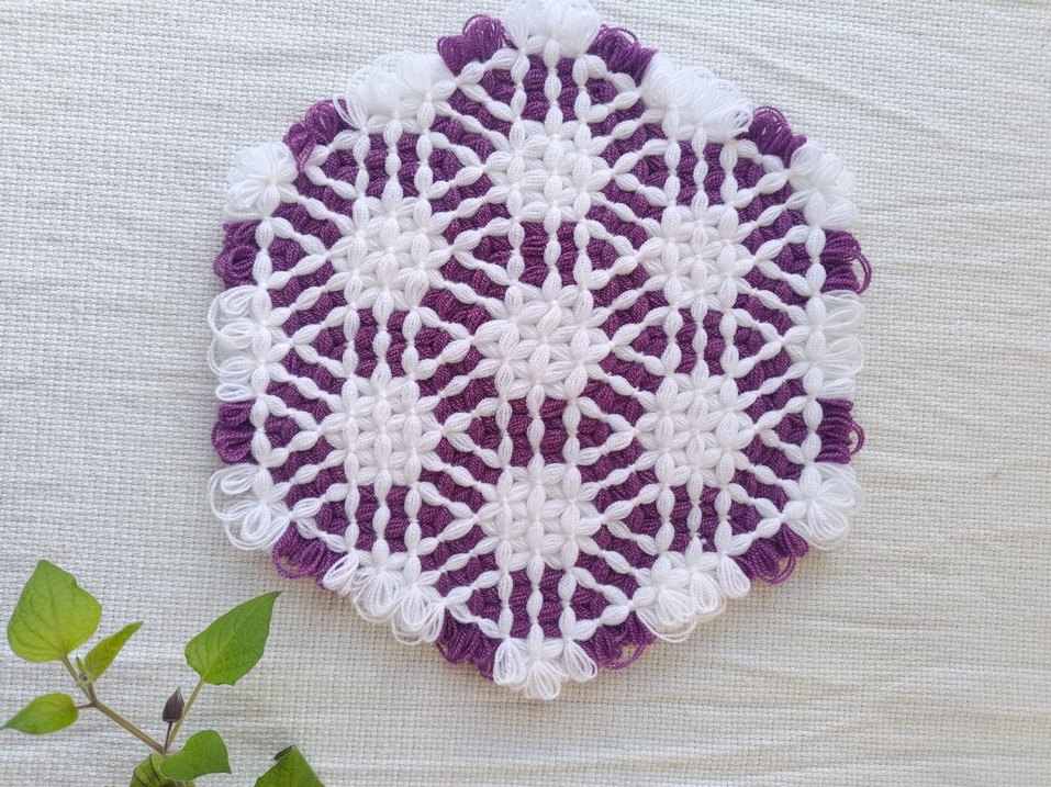 Pembe ve Beyaz kasnak lif - Görsel 3