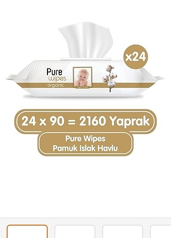 Pure Wipes Islak Mendil 24 adet 90lı #ıslakmendil