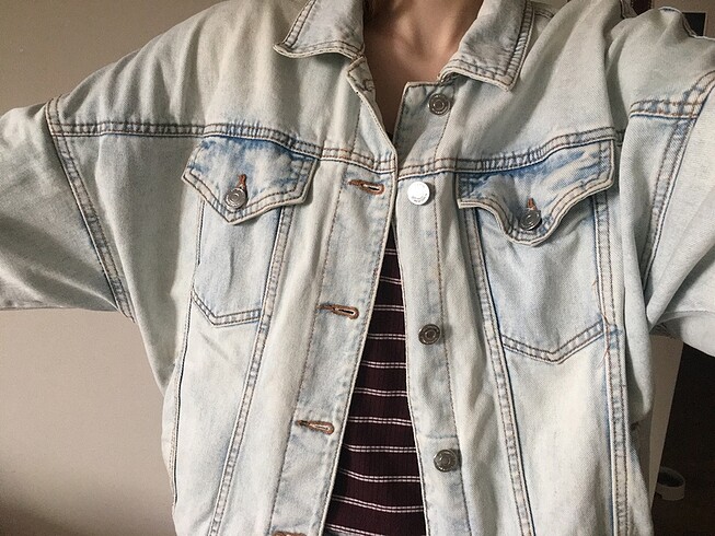 xs Beden mavi Renk Oversize kot ceket