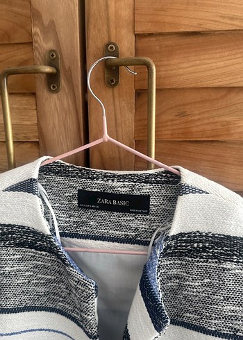 Zara Mavi Beyaz Şık Kadın Ceket - Görsel 2