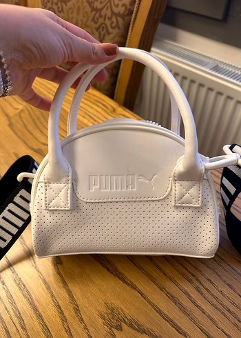 Beyaz Deri Puma Kadın Çanta - Görsel 5