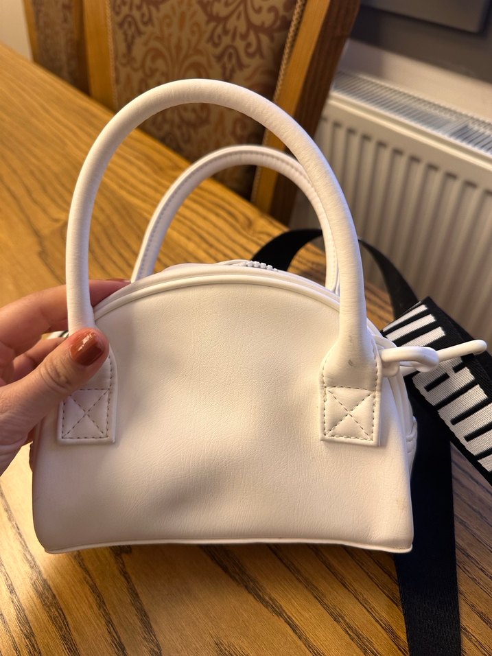 Beyaz Deri Puma Kadın Çanta - Görsel 3