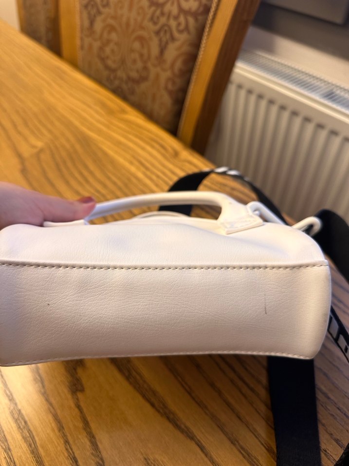 Beyaz Deri Puma Kadın Çanta - Görsel 4