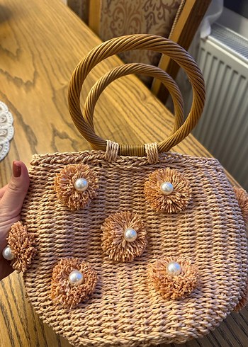 Boncuk Detaylı Örgü  zara marka Kadın Çanta - Görsel 2