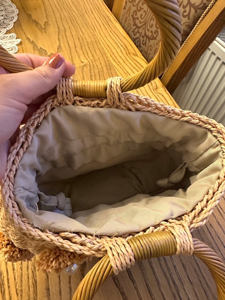 Boncuk Detaylı Örgü  zara marka Kadın Çanta - Görsel 3