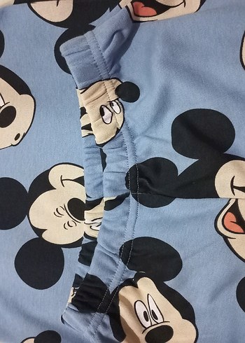 3 Yaş Beden Mickey Baskılı Mavi Erkek Bebek Takımı