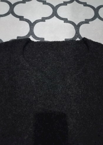 Siyah Fitilli Kadın Triko Kazak - Görsel 2