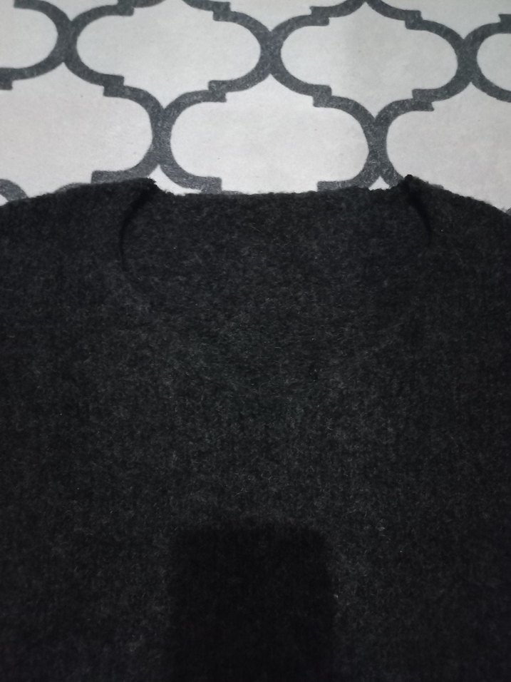 Siyah Fitilli Kadın Triko Kazak - Görsel 2