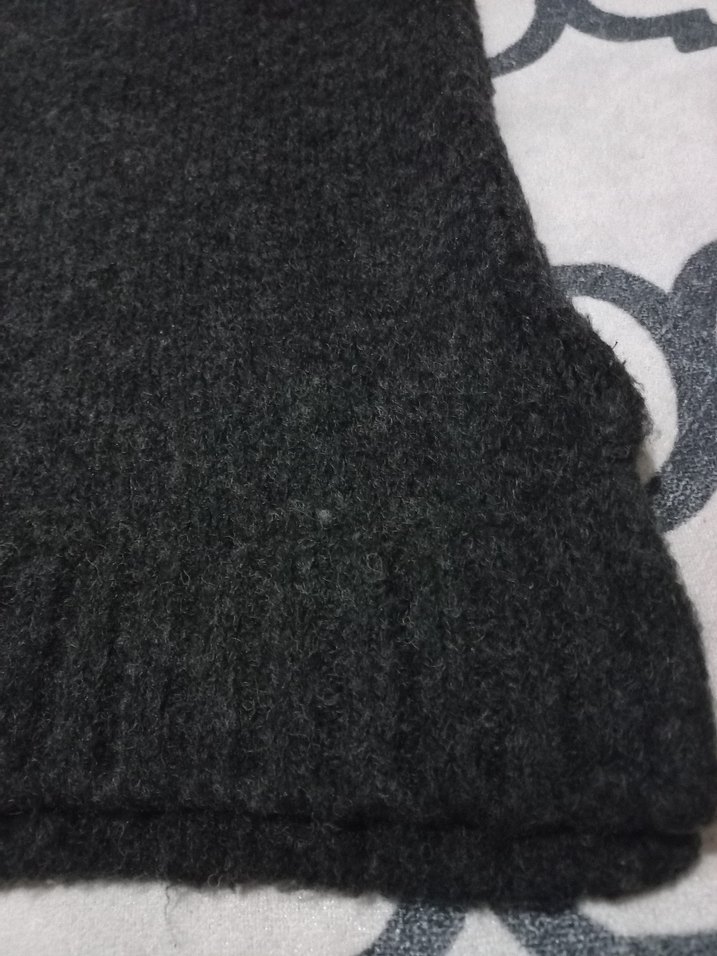 Siyah Fitilli Kadın Triko Kazak - Görsel 3