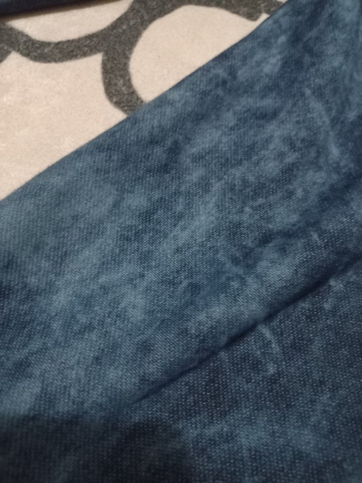 Uzun Kollu Lacivert Batik Denim Elbise - Görsel 5