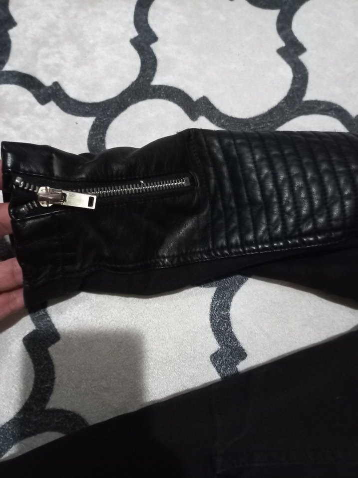 Kadın Siyah Kapüşonlu Uzun Goth Ceket - Görsel 3