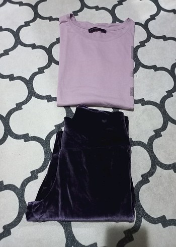 Mor-lila uyumlu kadin alt üst takim - Görsel 4