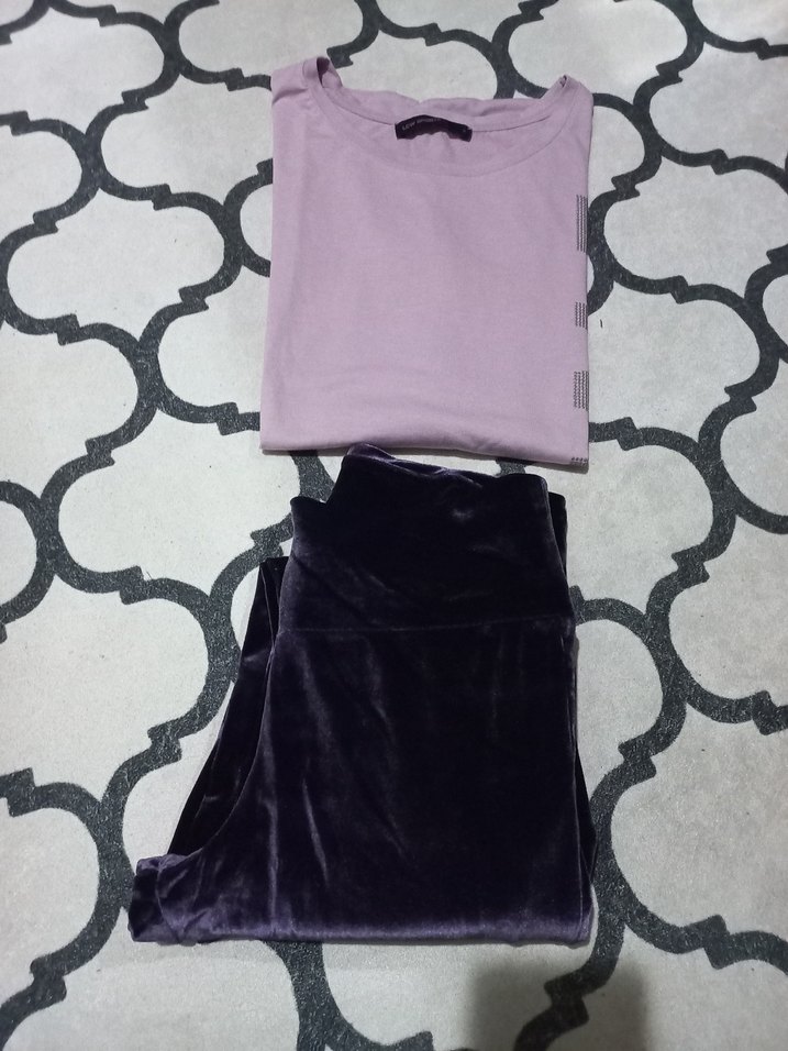 Mor-lila uyumlu kadin alt üst takim - Görsel 4