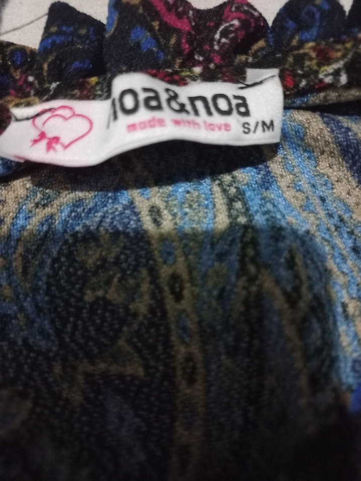 Uzun Kollu Desenli Bohem Mini Elbise - Görsel 3