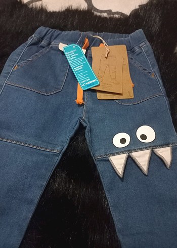 Renkli Baskılı Erkek Çocuk Kot Pantolon - Görsel 2