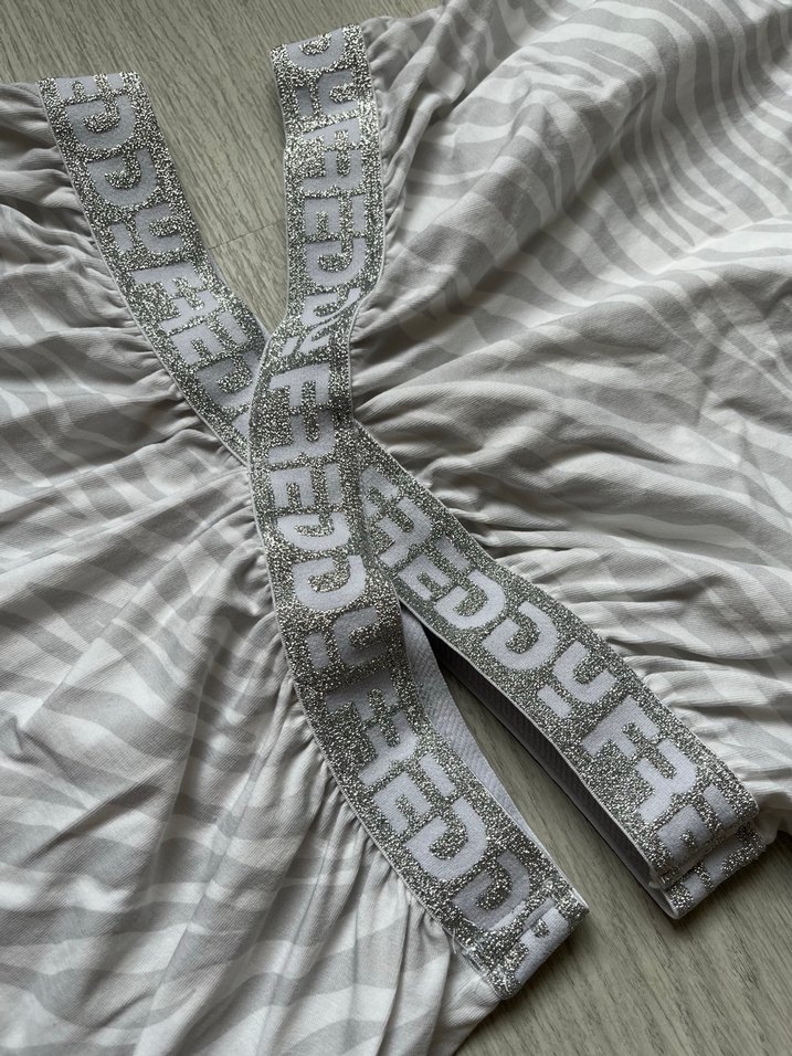 Zebra Desenli Kemerli Kısa Tulum - Görsel 2