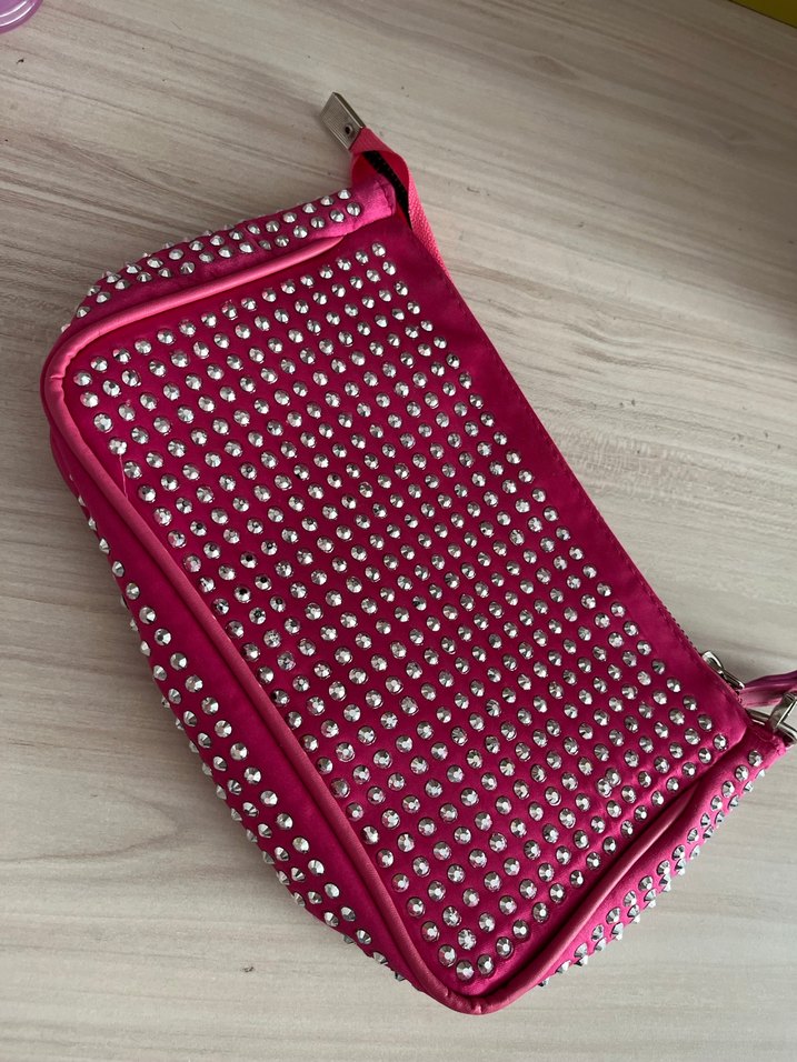 Pembe Strablez Uzun Elbise Kemer Detaylı Eyyo çanta hediyeli - Görsel 4