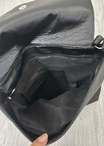 Mango Tokalı Siyah Deri Kadın Çanta - Görsel 2