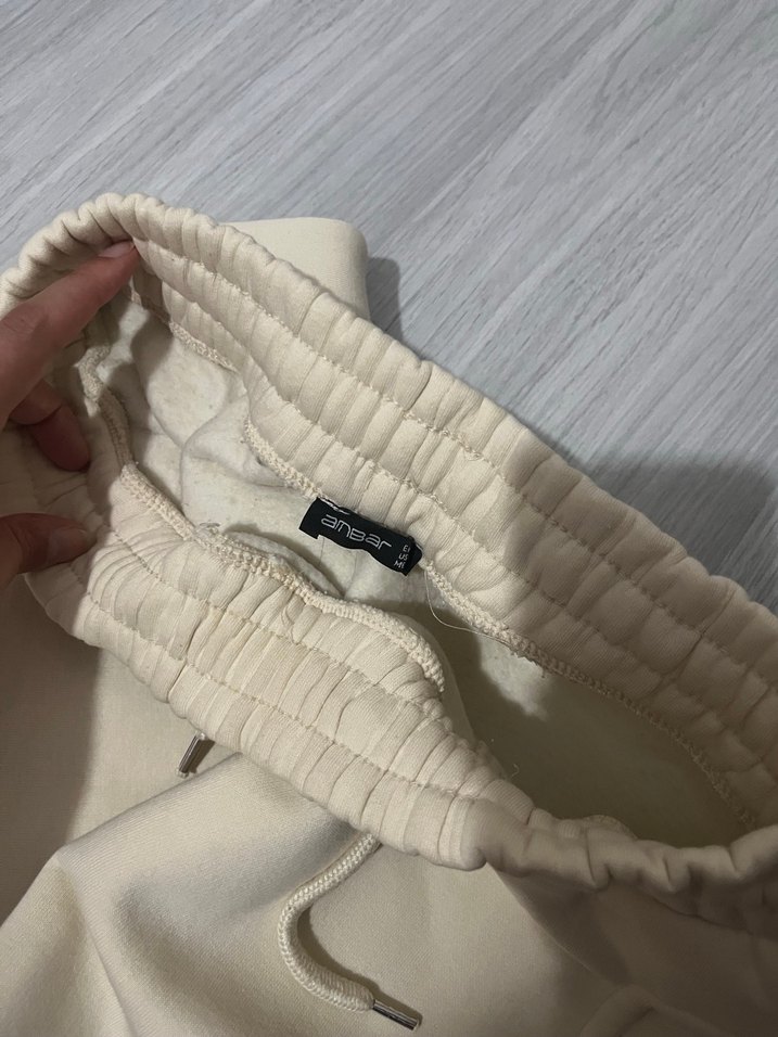 Bej Rahat Kesim Kadın Eşofman Altı - Görsel 3