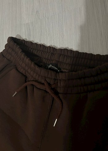 Kahverengi Rahat Kesim Kadın Eşofman Altı - Görsel 2