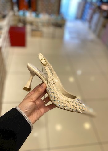 Taş İşlemeli Siyah Stiletto - Görsel 3