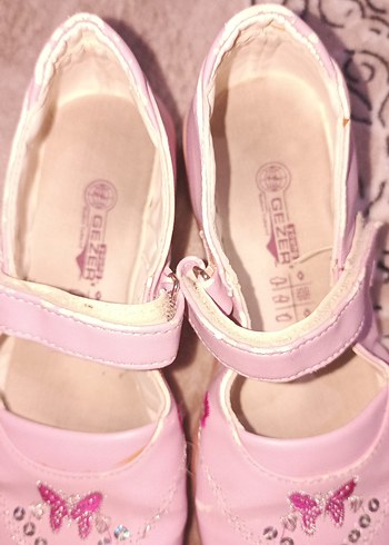 Kızlar için Pembe Nakışlı Babet Ayakkabı - Görsel 4