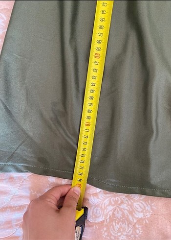 Kadın Haki Deri Uzun Kollu Salaş Tunik - Görsel 5