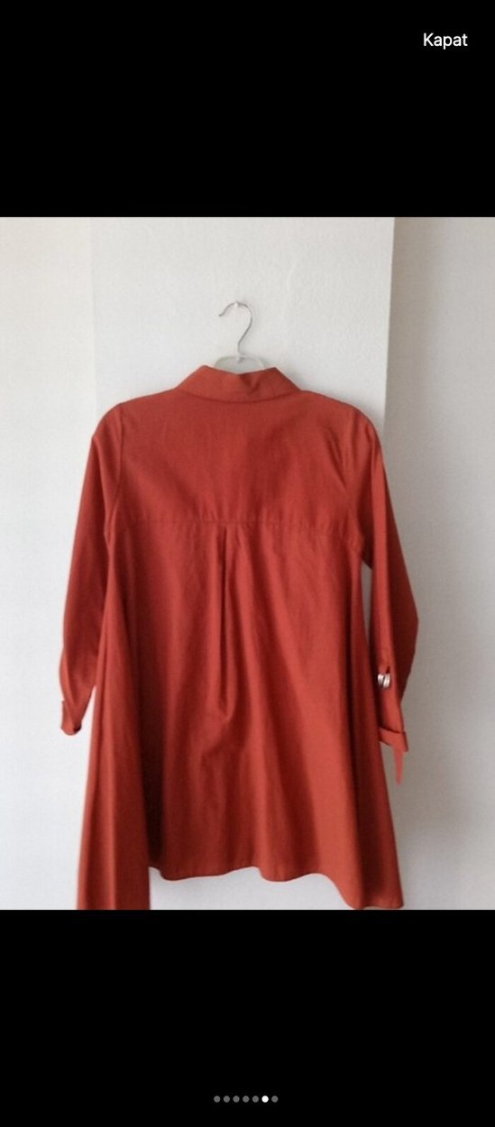 Düğmeli Uzun Kollu Bohem Kadın Gömlek - Görsel 3