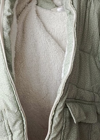 mint puantiyeli   Kız Çocuk Montu - Görsel 3